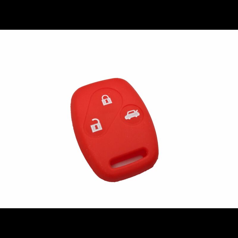 Capa silicone Honda, três botões, vermelho