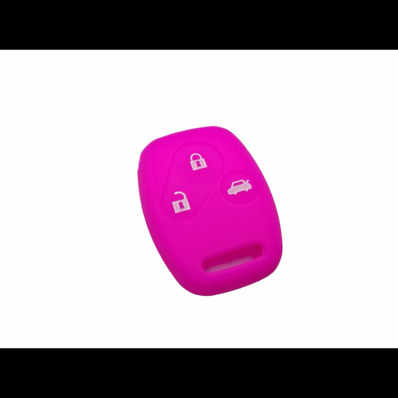Capa silicone Honda, três botões, rosa