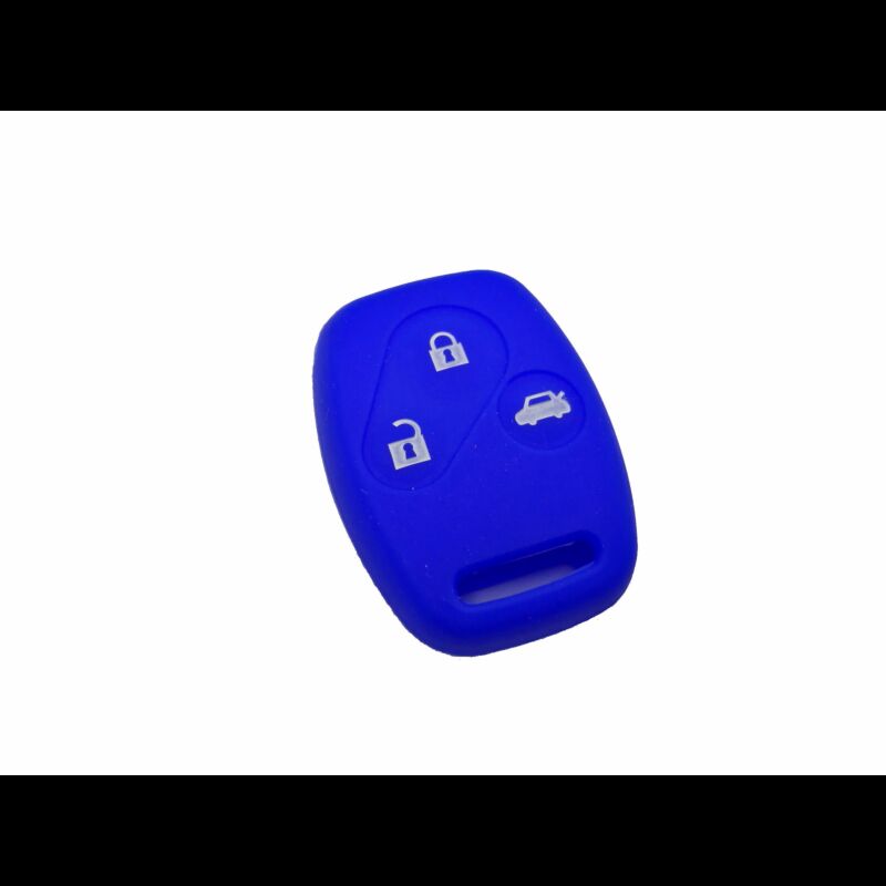 Capa silicone Honda, três botões, azul