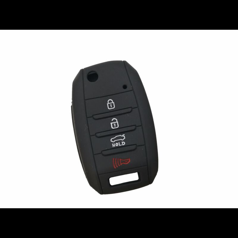 Capa silicone Kia, flip quatro botões, negra
