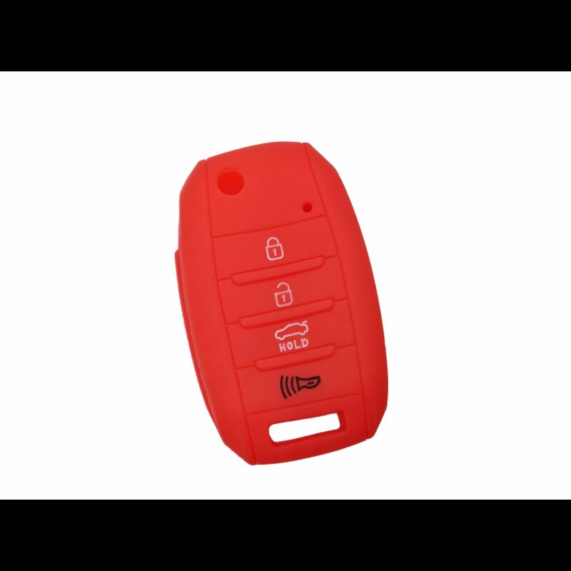 Capa silicone Kia, flip quatro botões, vermelho
