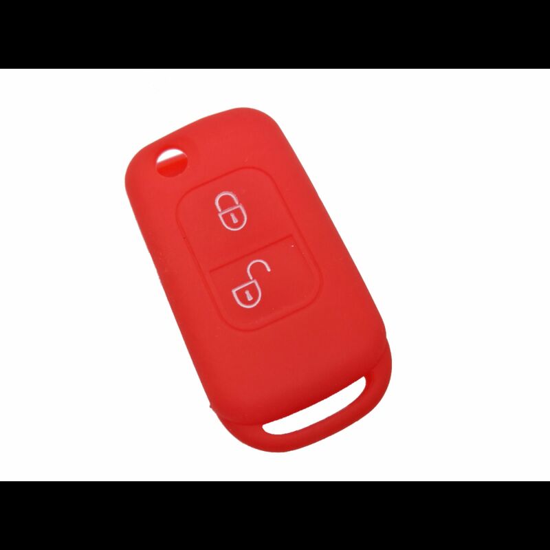 Capa silicone Mercedes, dois botões, vermelho