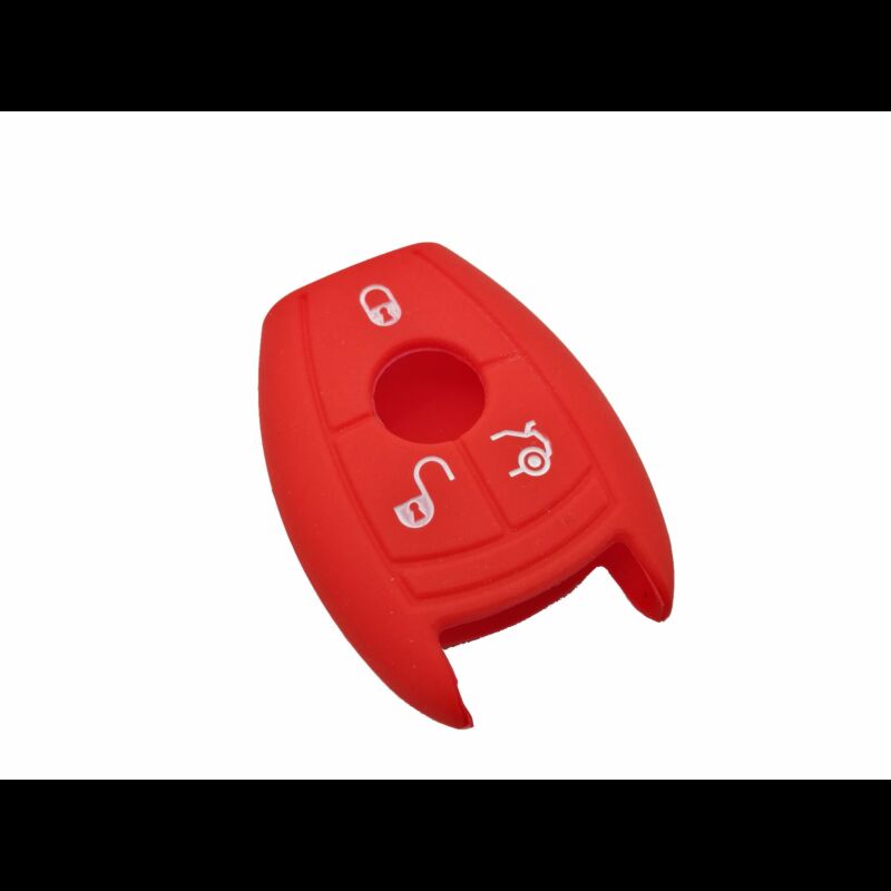 Capa silicone Mercedes, três botões, vermelho