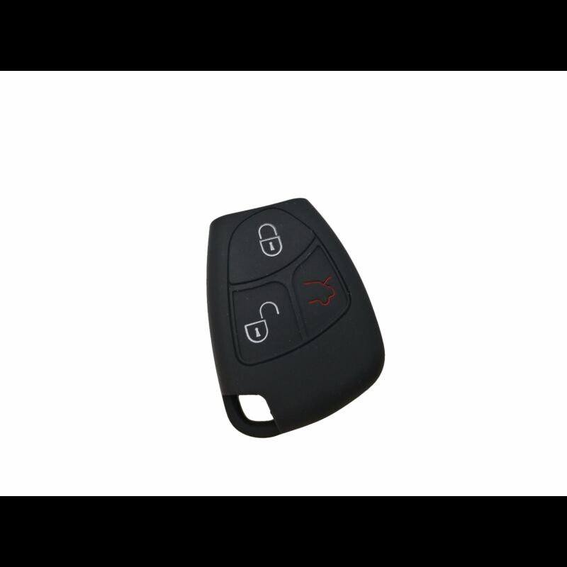 Capa silicone Mercedes, três botões, Smartkey (antiga), negra