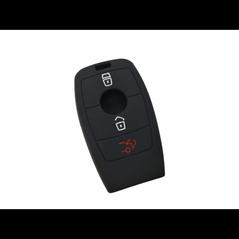 Capa silicone Mercedes, três botões, Smartkey proximidade, negra