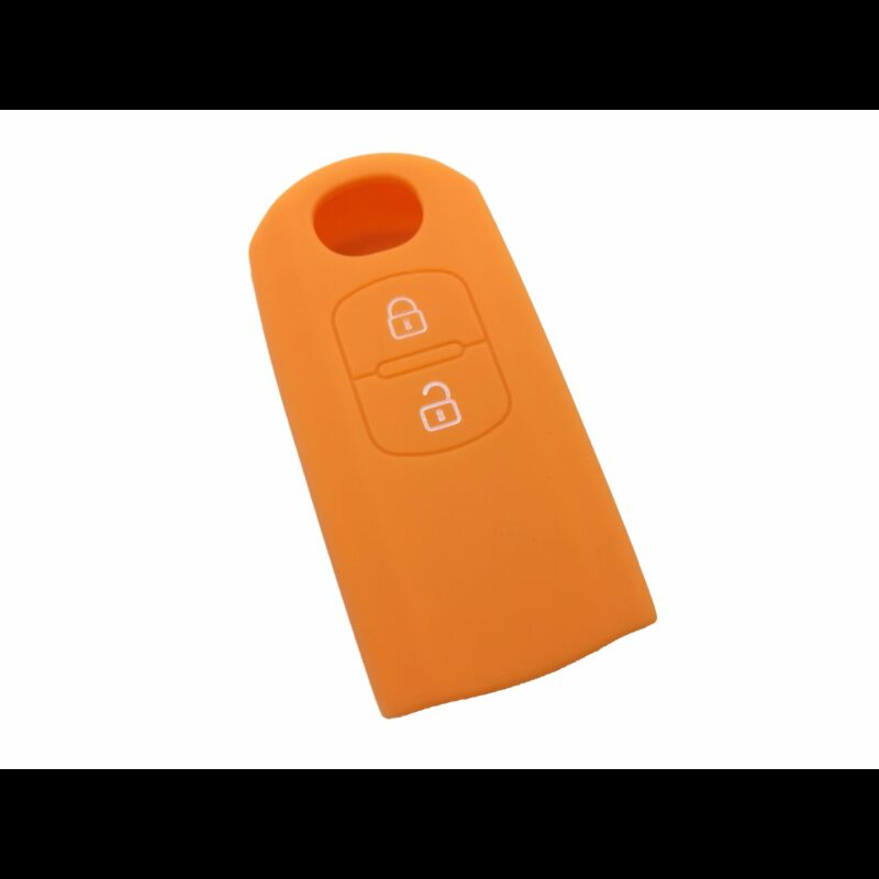 Capa silicone Mazda, dois botões, laranja