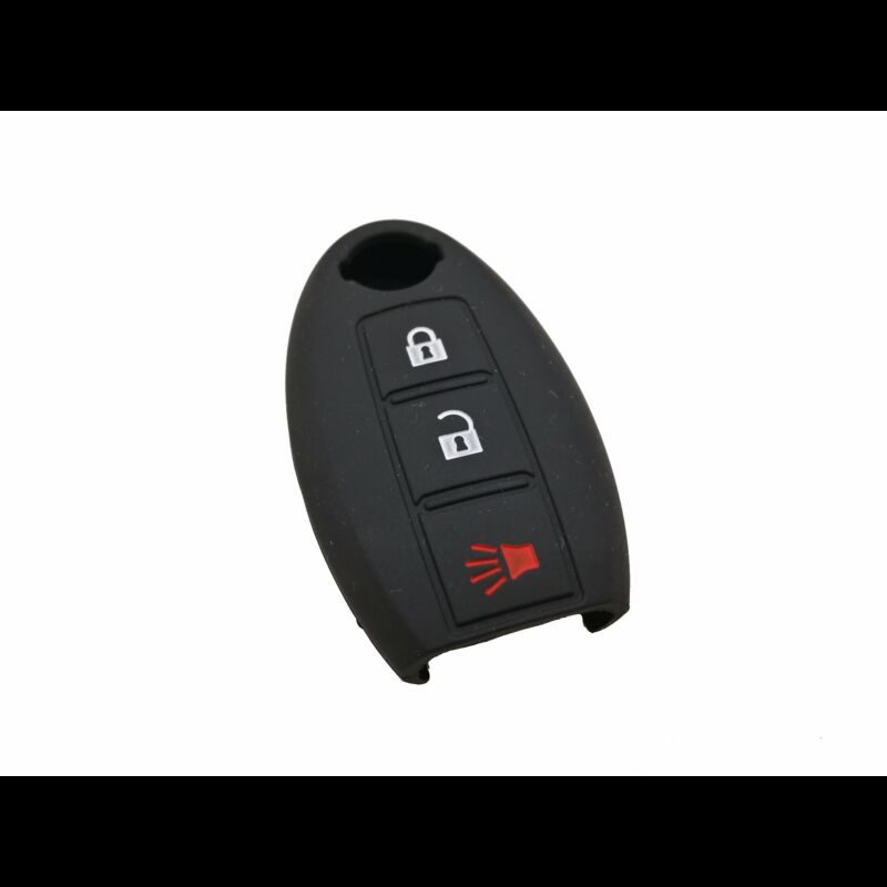 Capa Silicone Nissan três Botões Negra