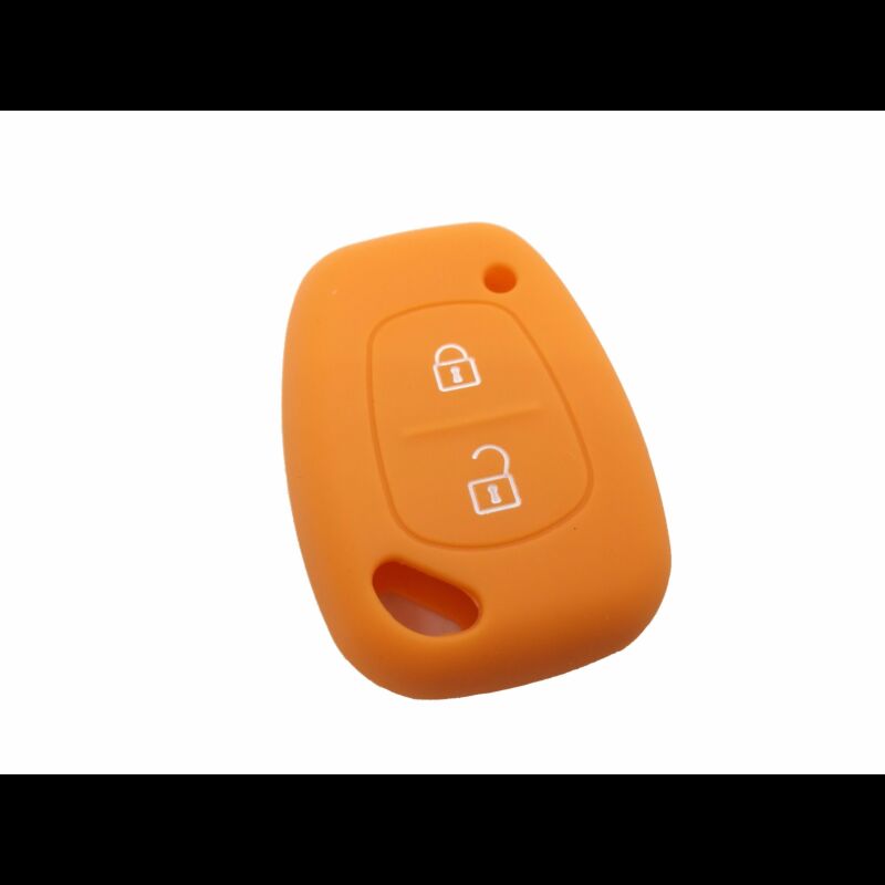 Capa silicone Renault, dois botões, laranja