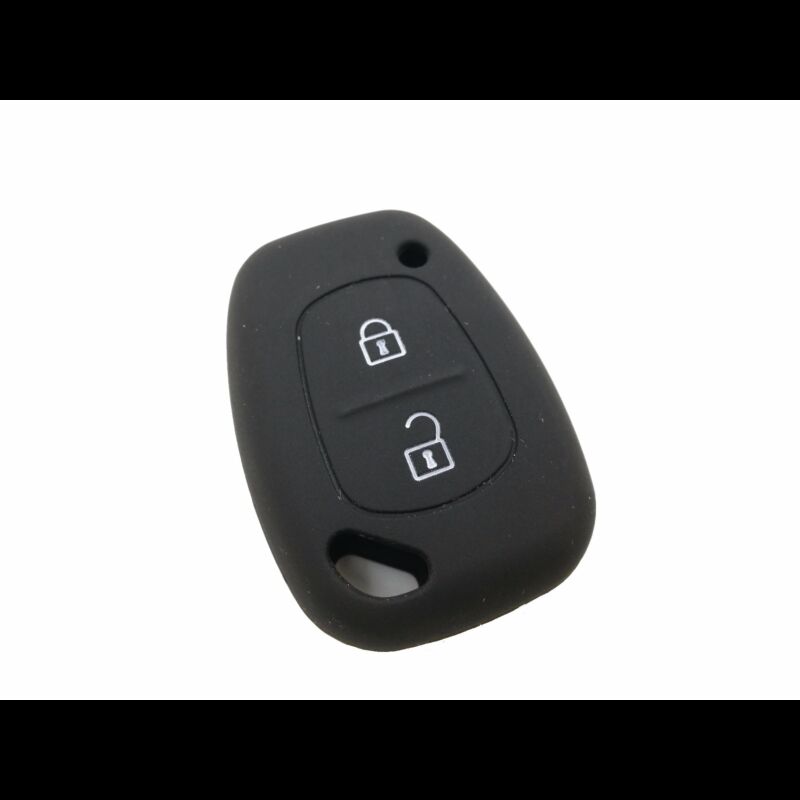 Capa silicone Renault, dois botões, negra