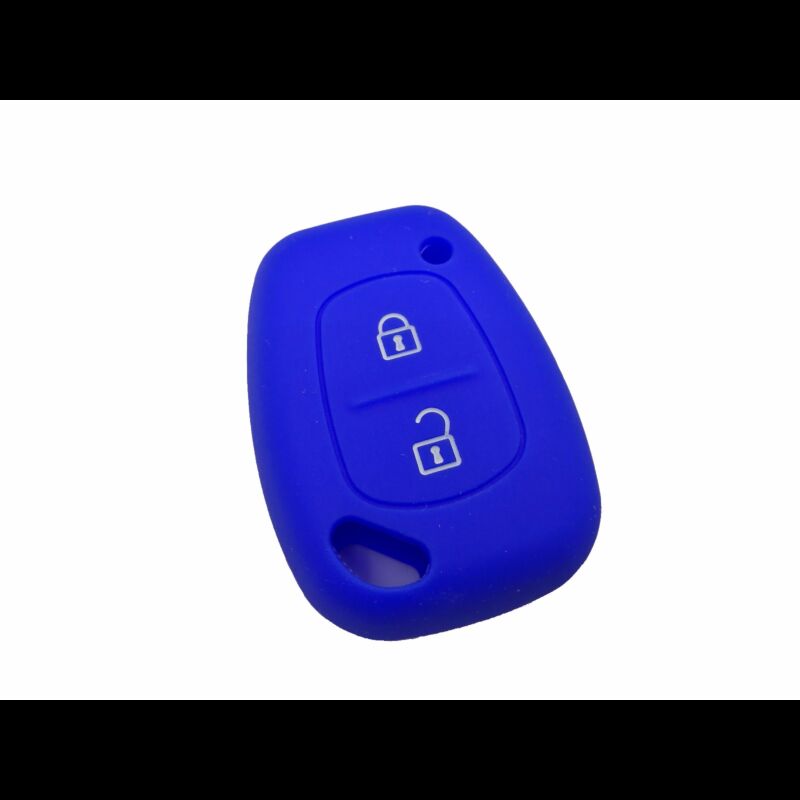 Capa silicone Renault, dois botões, azul