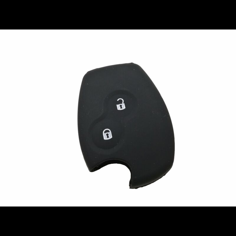 Capa silicone Renault, dois botões, negra