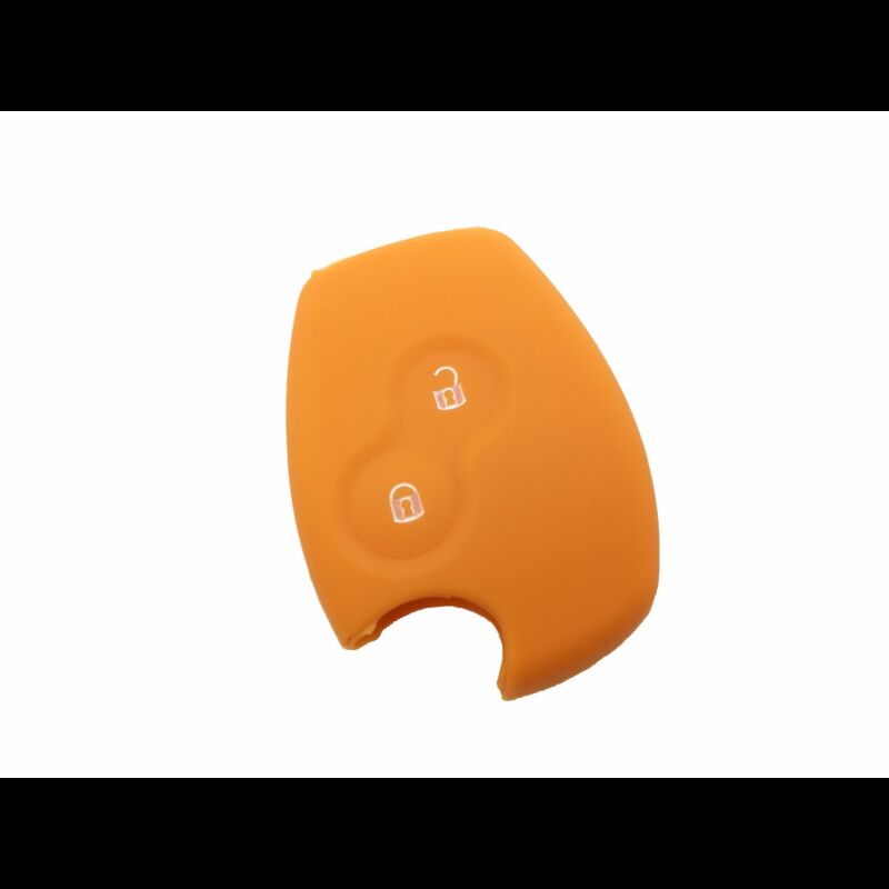 Capa silicone Renault, dois botões, laranja