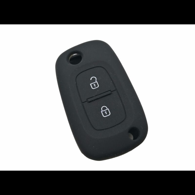 Capa silicone Renault, dois botões, negra