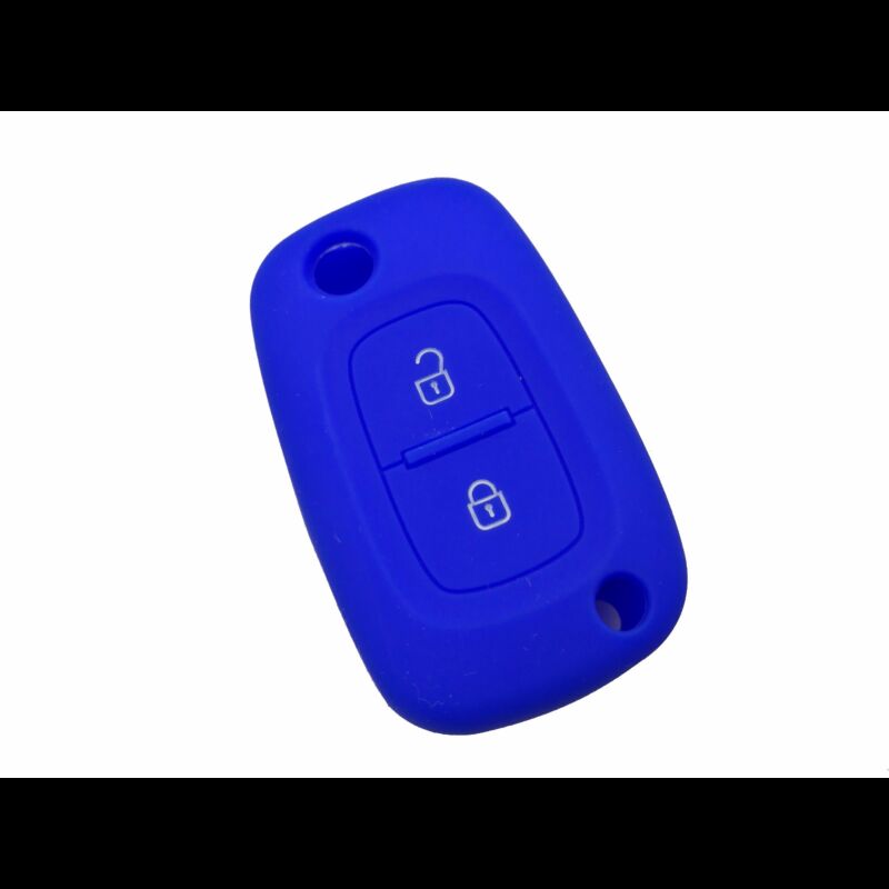 Capa silicone Renault, dois botões, azul