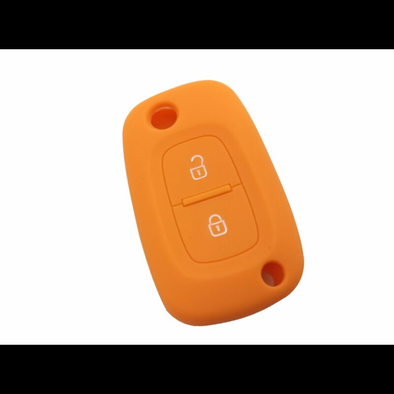 Capa silicone Renault, dois botões, laranja