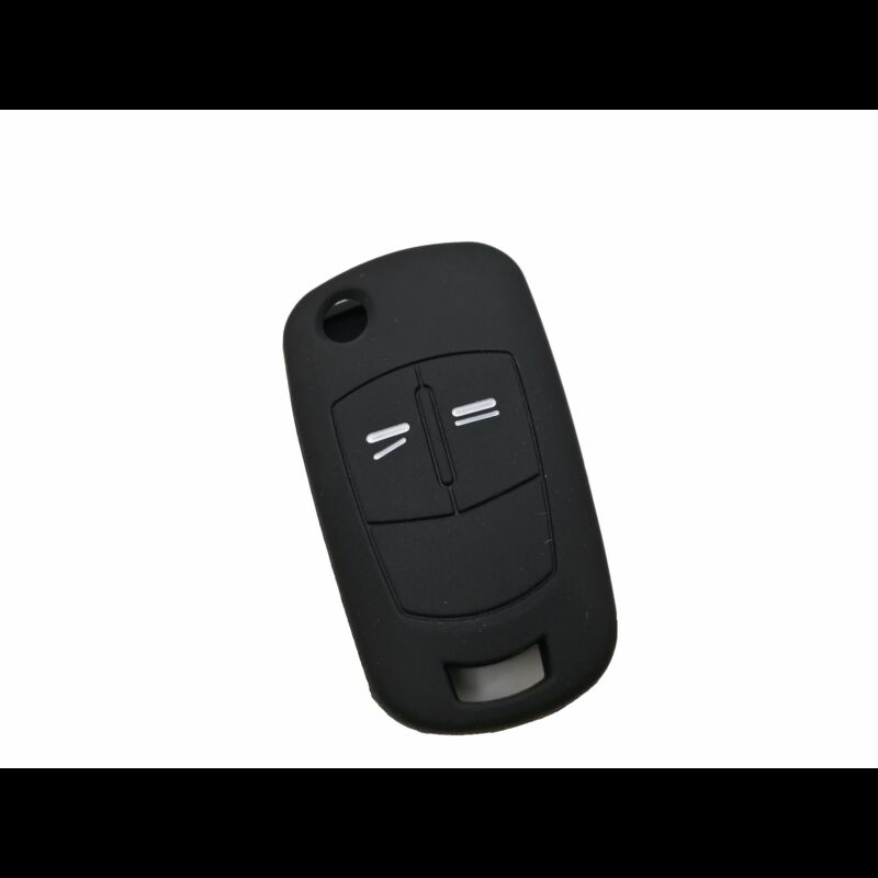 Capa silicone Opel, flip dois botões, negra