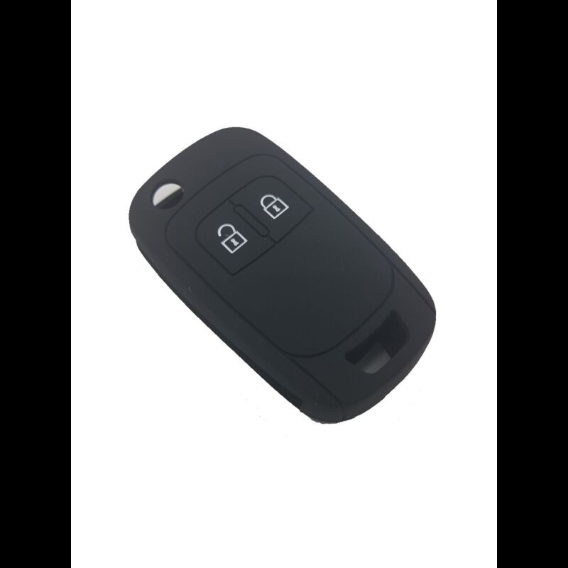 Capa silicone Opel, flip dois botões, negra
