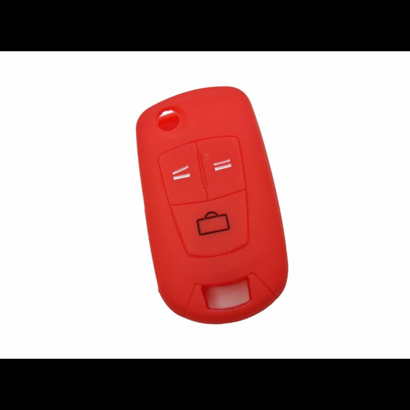 Capa silicone Opel, flip três botões,vermelho