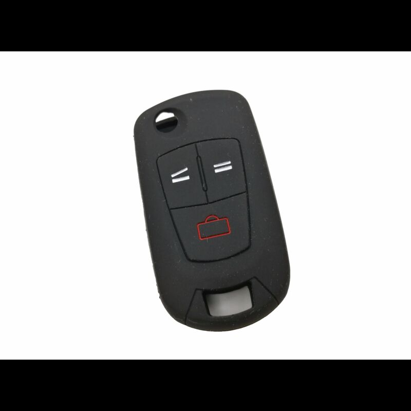 Capa silicone Opel, flip três botões, negra