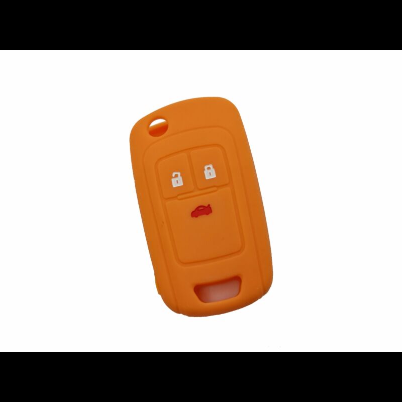 Capa silicone Opel, flip três botões, laranja