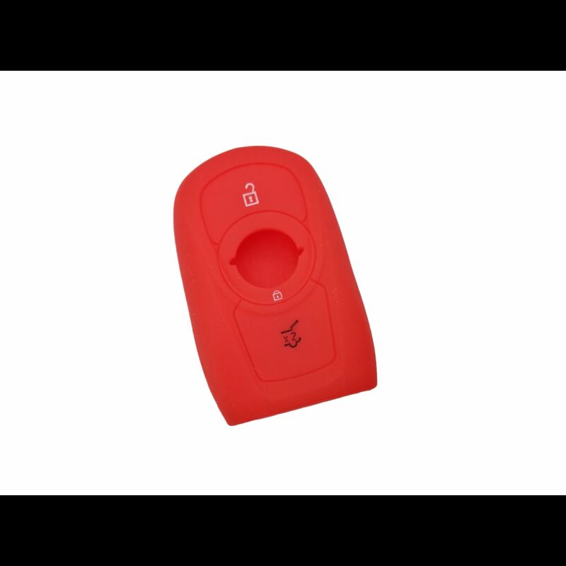 Capa silicone Opel, três botões, Smartkey proximidade, vermelha