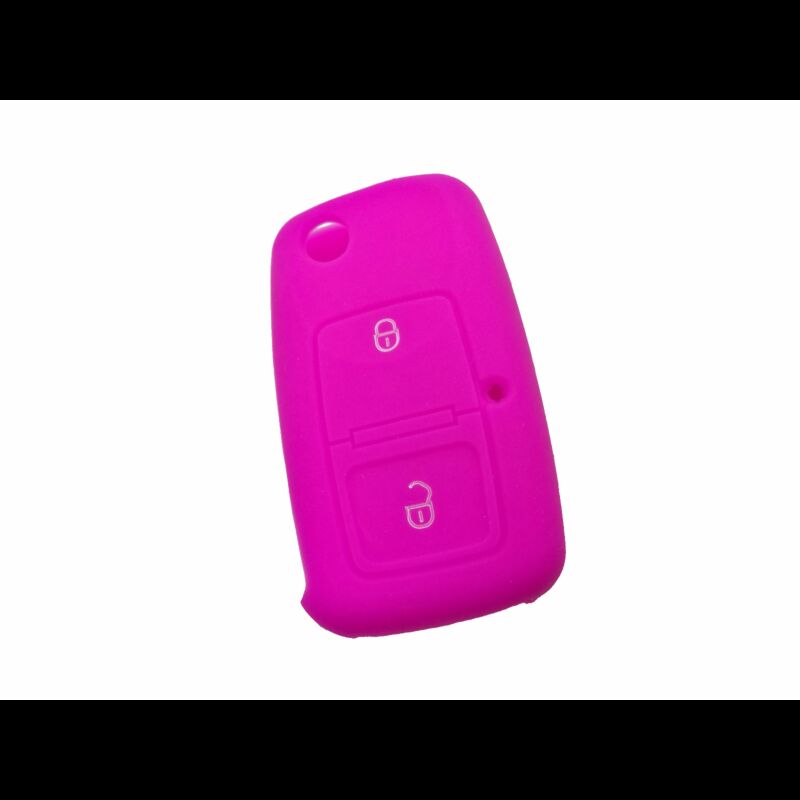 Capa silicone Volkswagen, dois botões, rosa