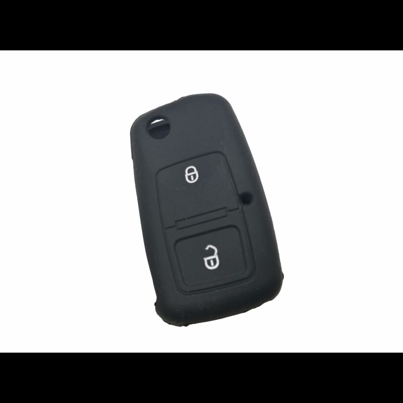 Capa silicone Volkswagen, dois botões, negra