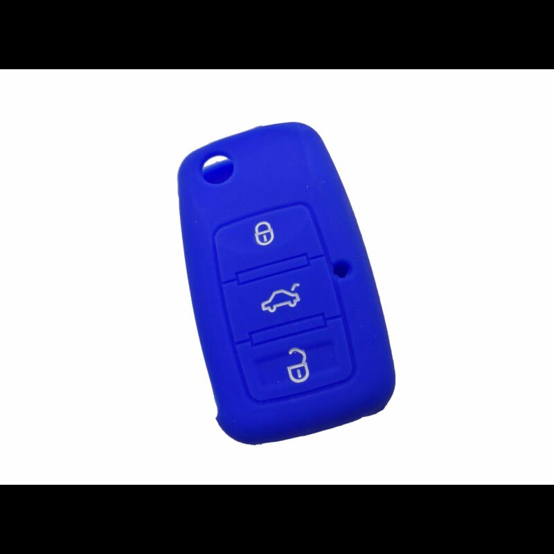 Capa silicone Volkswagen, três botões, azul