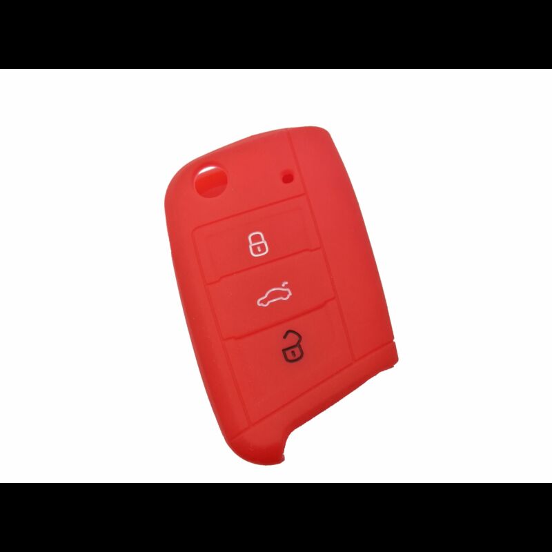 Capa silicone Volkswagen, três botões, vermelho