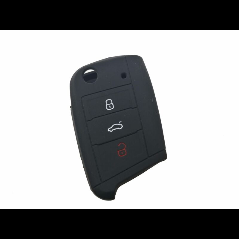 Capa silicone Volkswagen, três botões, negra