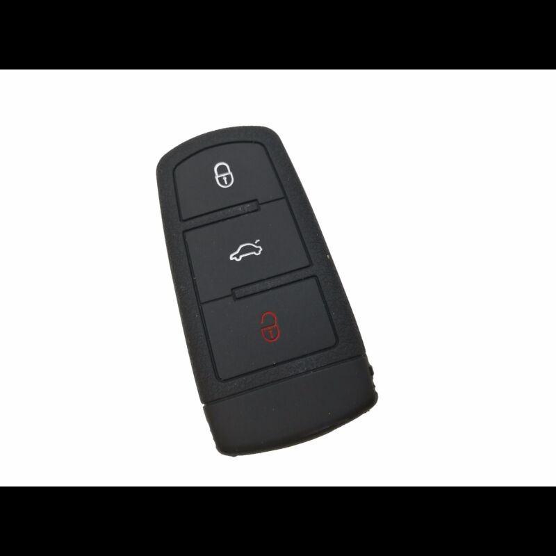 Capa silicone Volkswagen, três botões, Smartkey proximidade, negro