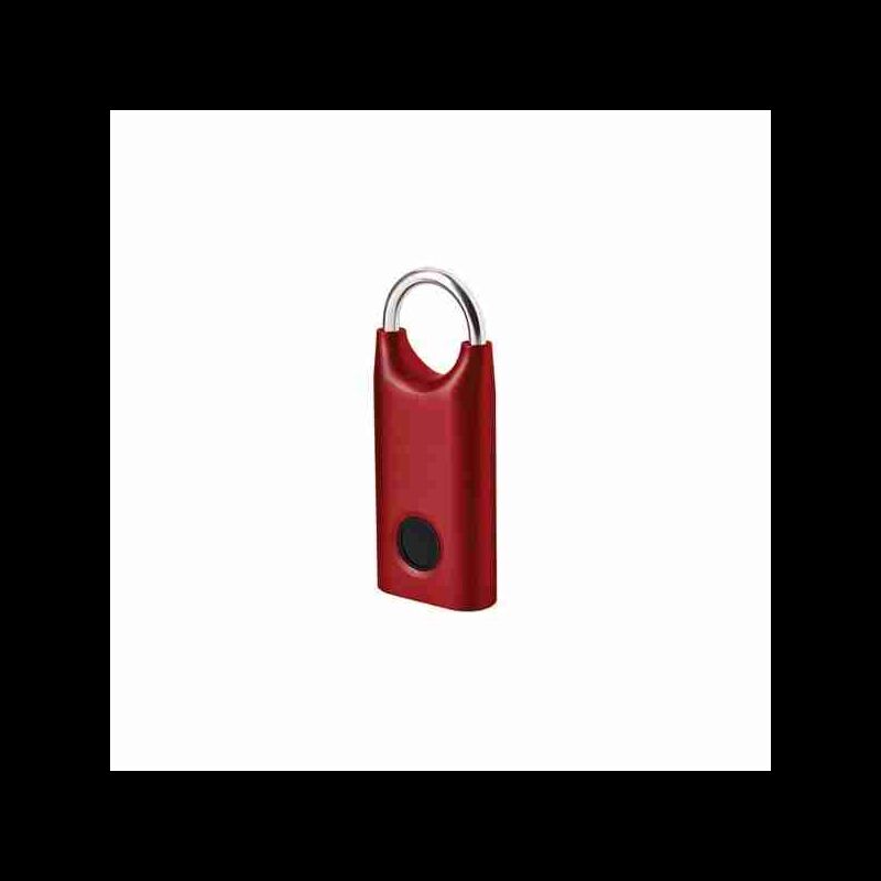 Aloquete Lexon com abertura por impressão digital, dark red (vermelho)