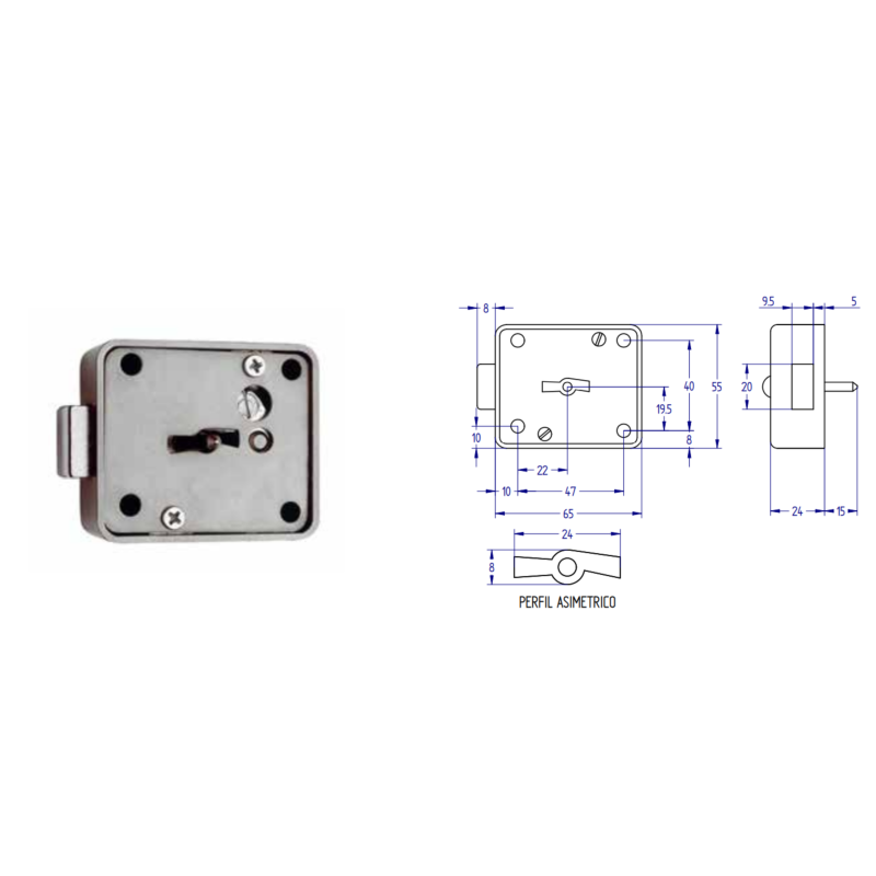 Fechadura Aga P/ Cofre 244/11G