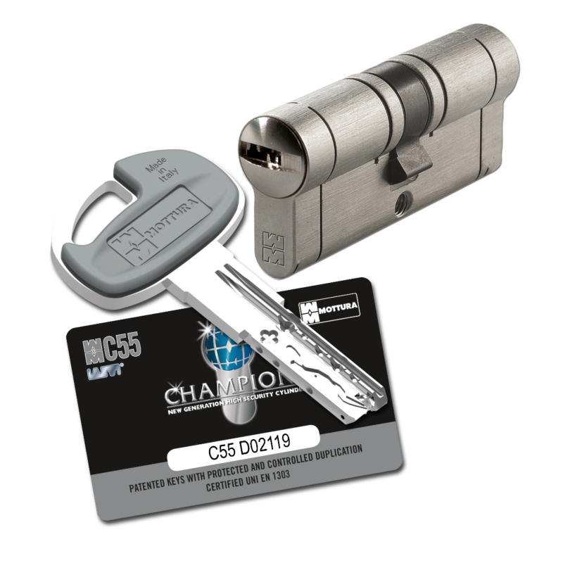 Cilindro Mottura C55 31x31mm niquelado