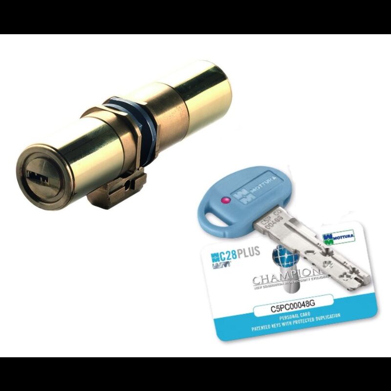 Cilindro Mottura Champions C28 PLUS TP8D506201 para portas Fichet Vertipoint