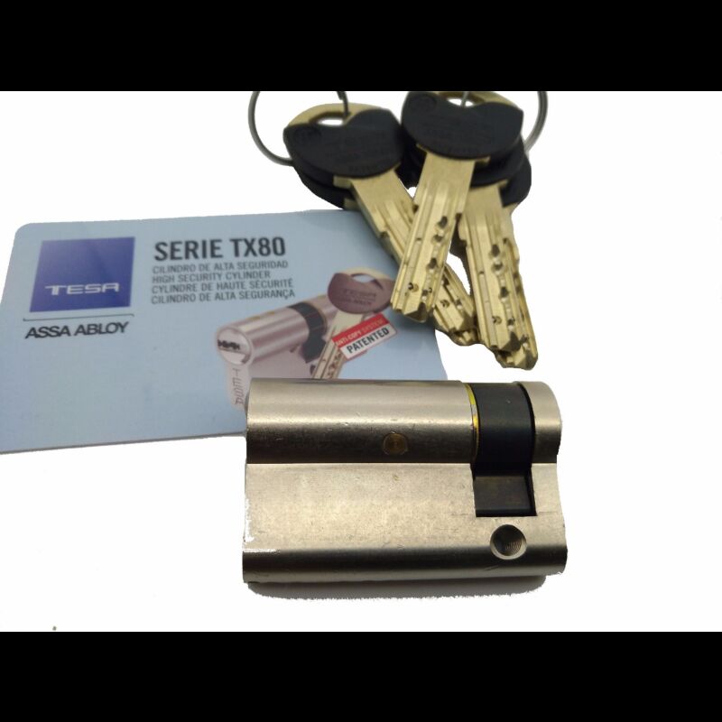 Cilindro Tesa TX80 50x10mm niquelado
