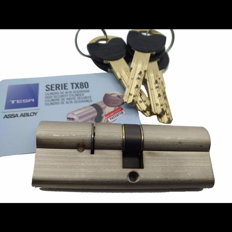 Cilindro Tesa TX80 40x80mm niquelado