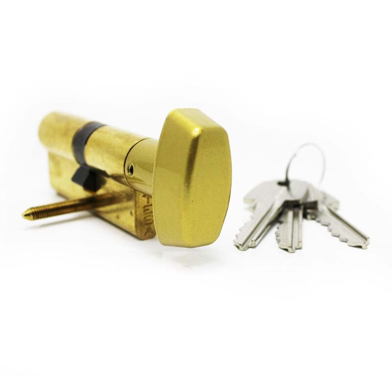 Cilindro Tesa TE5 35x40mm latonado com botão