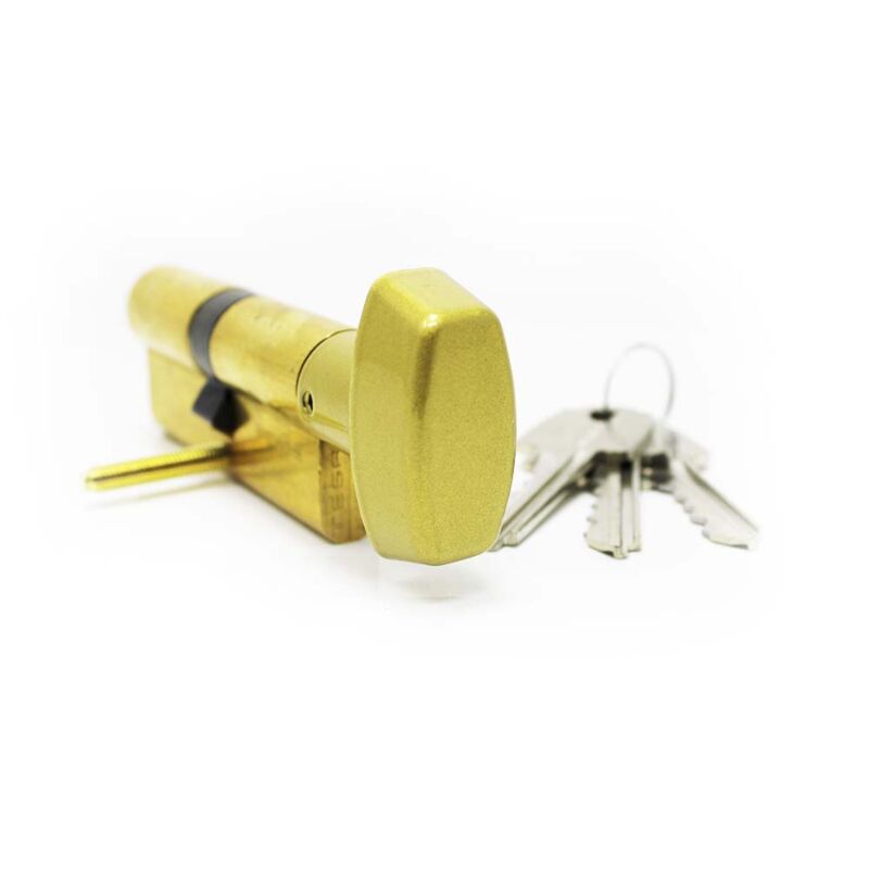 Cilindro Tesa TE5 40x40mm latonado com botão