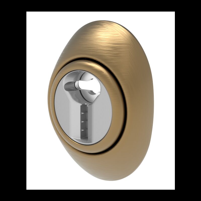 Escudo Mottura magnético de palhetão c/3 chaves, bronze