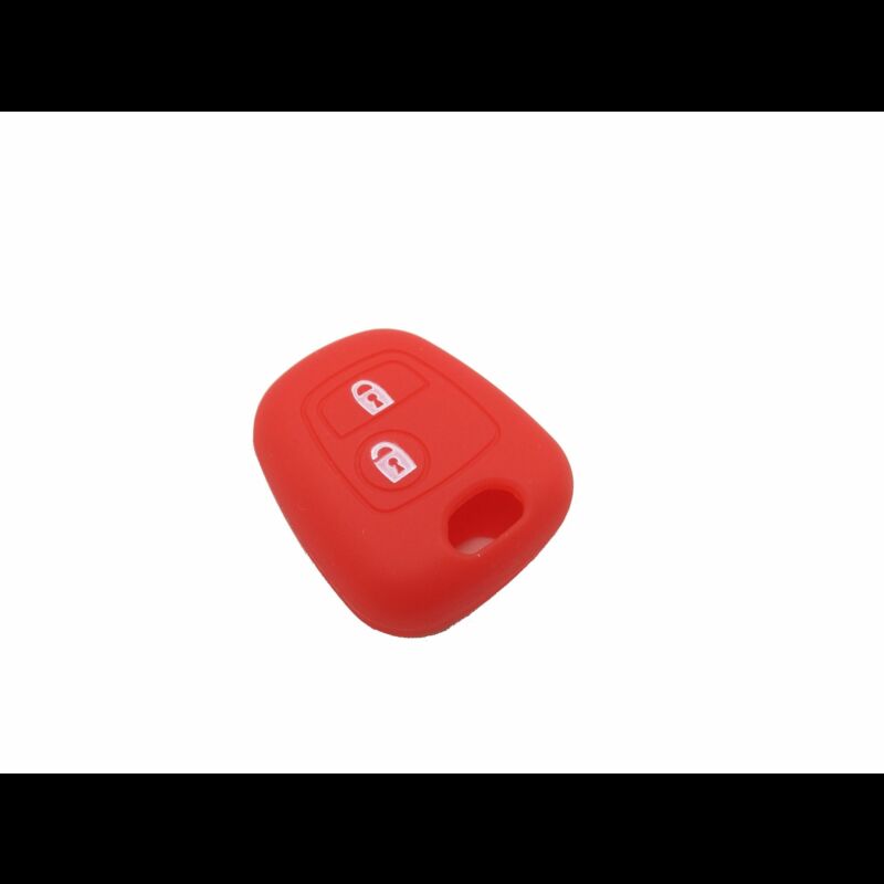 Capa silicone Peugeot, dois botões, vermelho