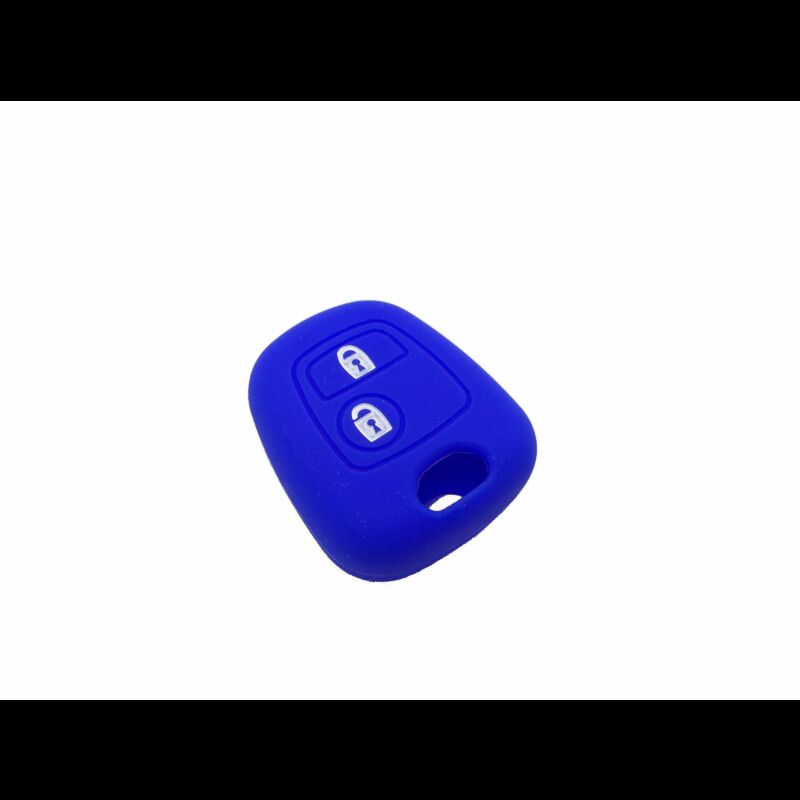Capa silicone Peugeot, dois botões, azul