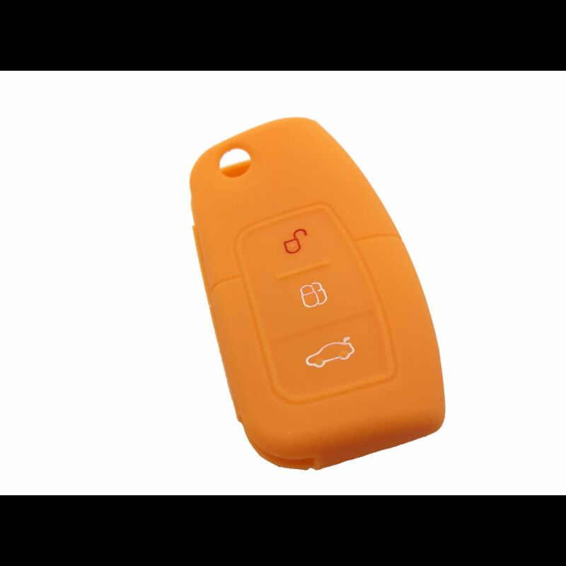 Capa silicone Ford, flip três botões, laranja