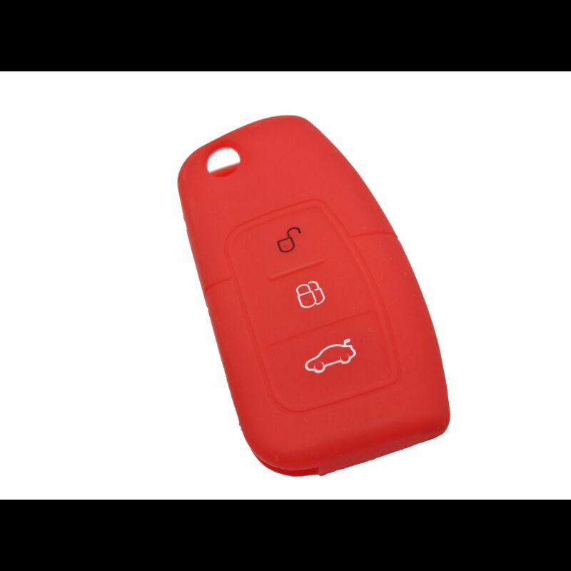Capa silicone Ford, flip três botões, vermelho