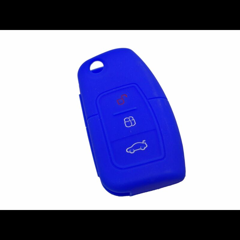 Capa silicone Ford, flip três botões, azul