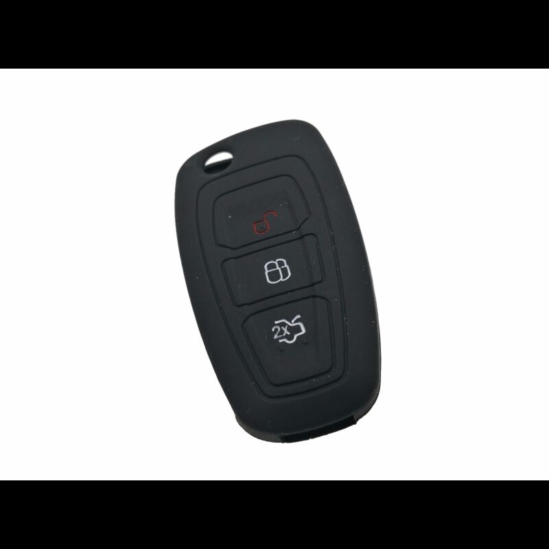 Capa silicone Ford, três botões, negra