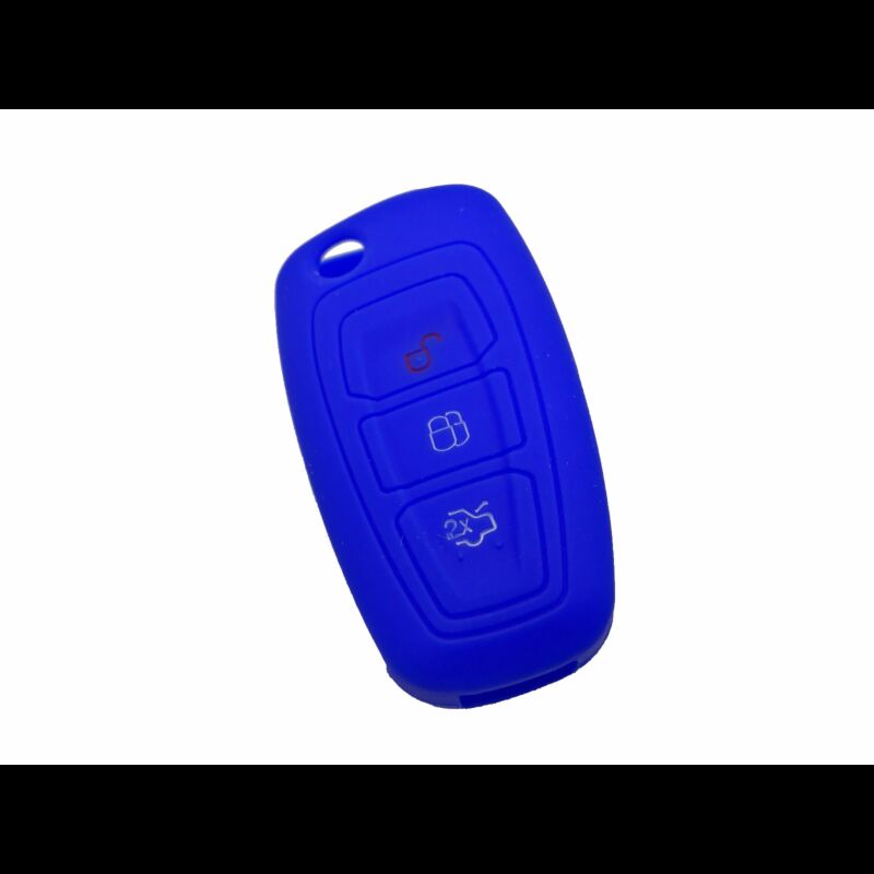 Capa silicone Ford, flip três botões, azul
