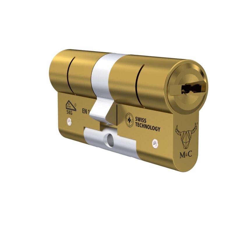 Cilindro M&C Minos 32x32mm latonado