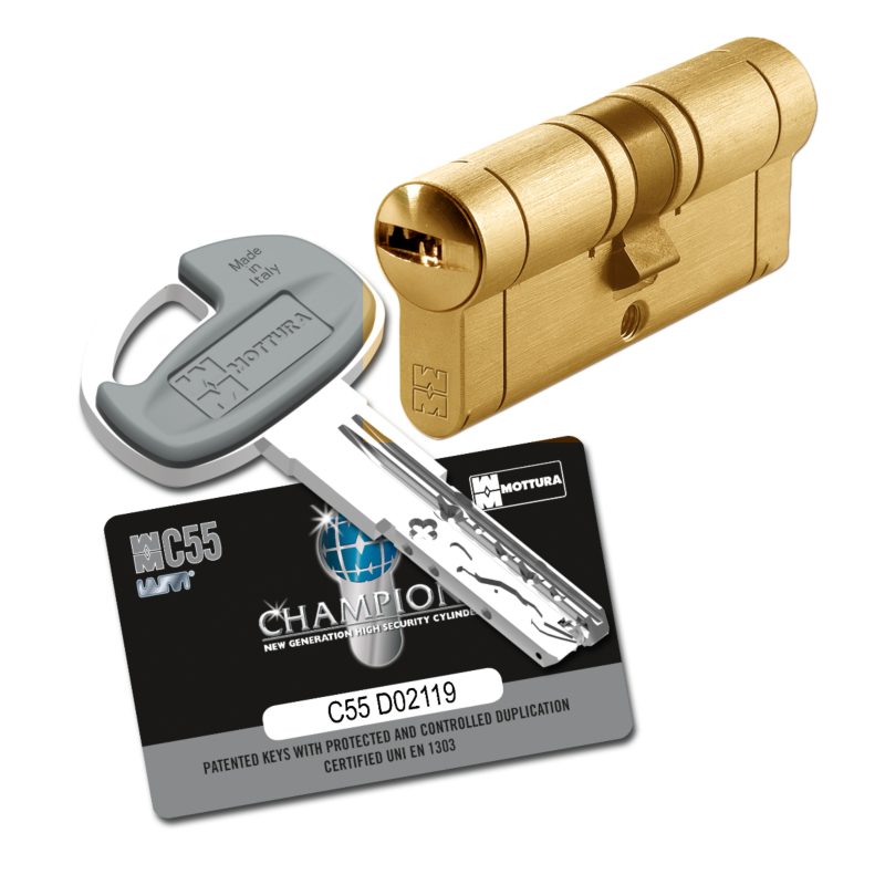 Cilindro Mottura C55 36x36mm niquelado