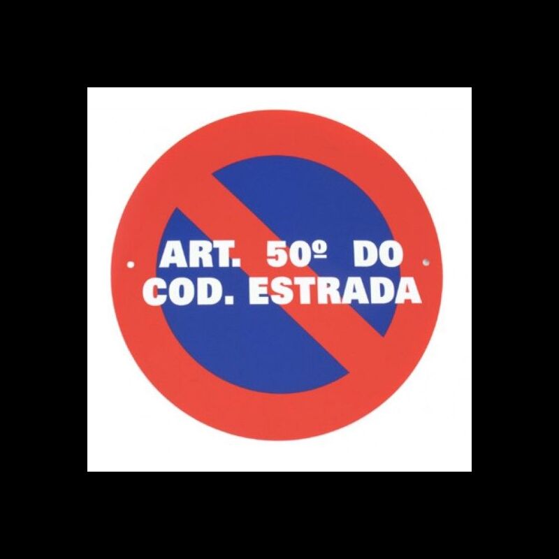 Placa esmalte ARTº 50  - Proibido estacionar